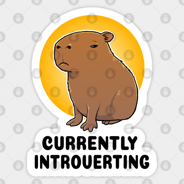 Currently Introverting Capybara Sticker by capydays